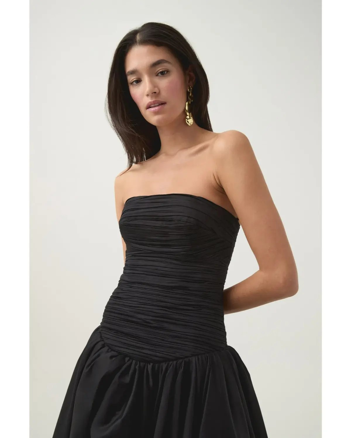 Aje Violette Bubble Hem Maxi Dress in Black Size AU 8 photo 3