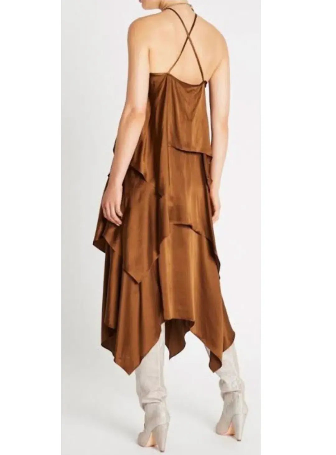 Sass & Bide Brown Sugar Silk Slip Dress Brown Size 10 photo 2