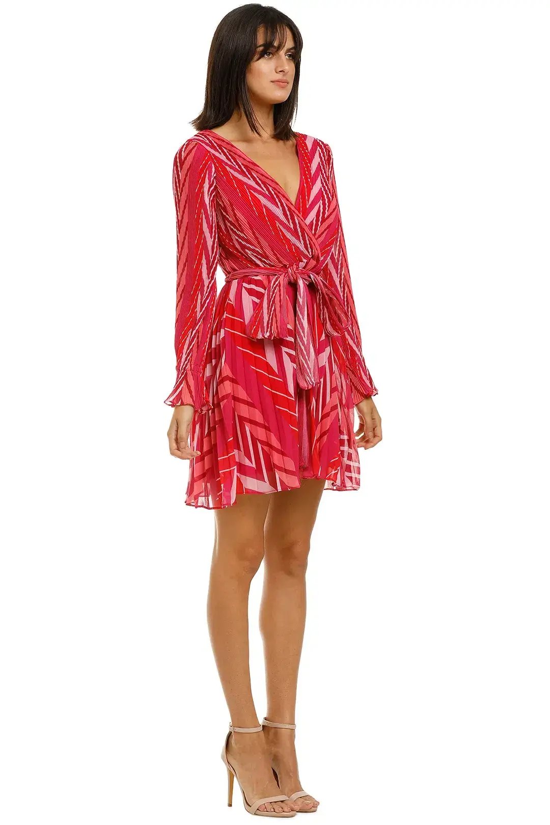 Talulah Sugar & Spice LS Mini Dress in Tango Stripe Size 6 photo 3