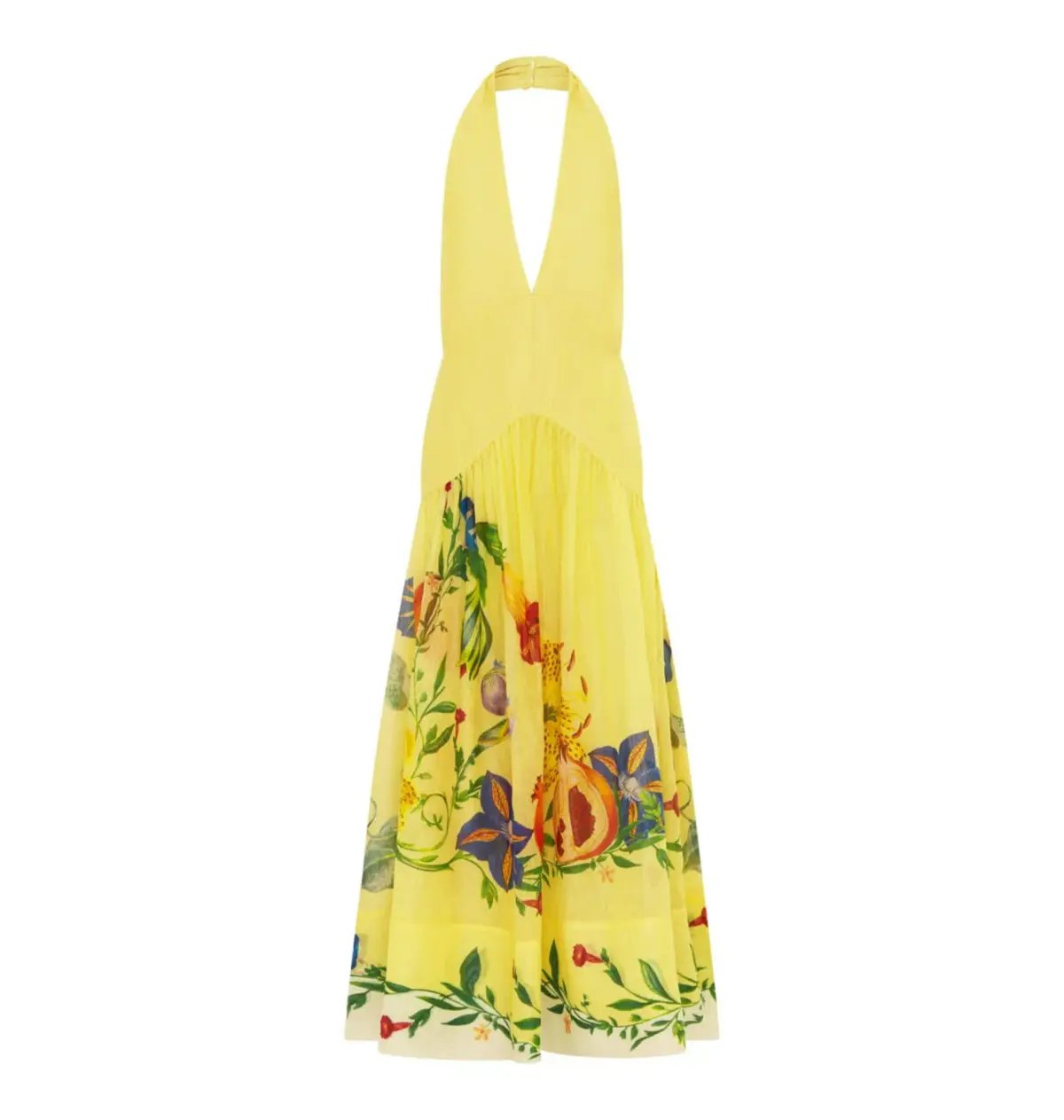 Alemais Dahlia Halter Gown Lemon Size AU 8 photo 4