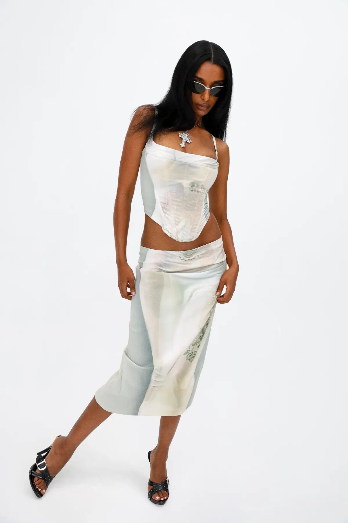 Miaou Heavenly Bodies Venus Corset and Moni Skirt Set Multi Size 4 photo 2