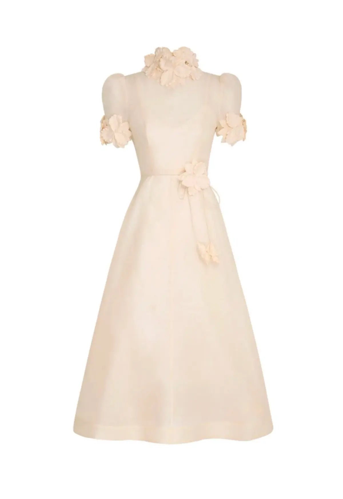 Zimmermann Luminosity Liftoff Midi Dress  in Cream Size 2 /Au 12 photo 3
