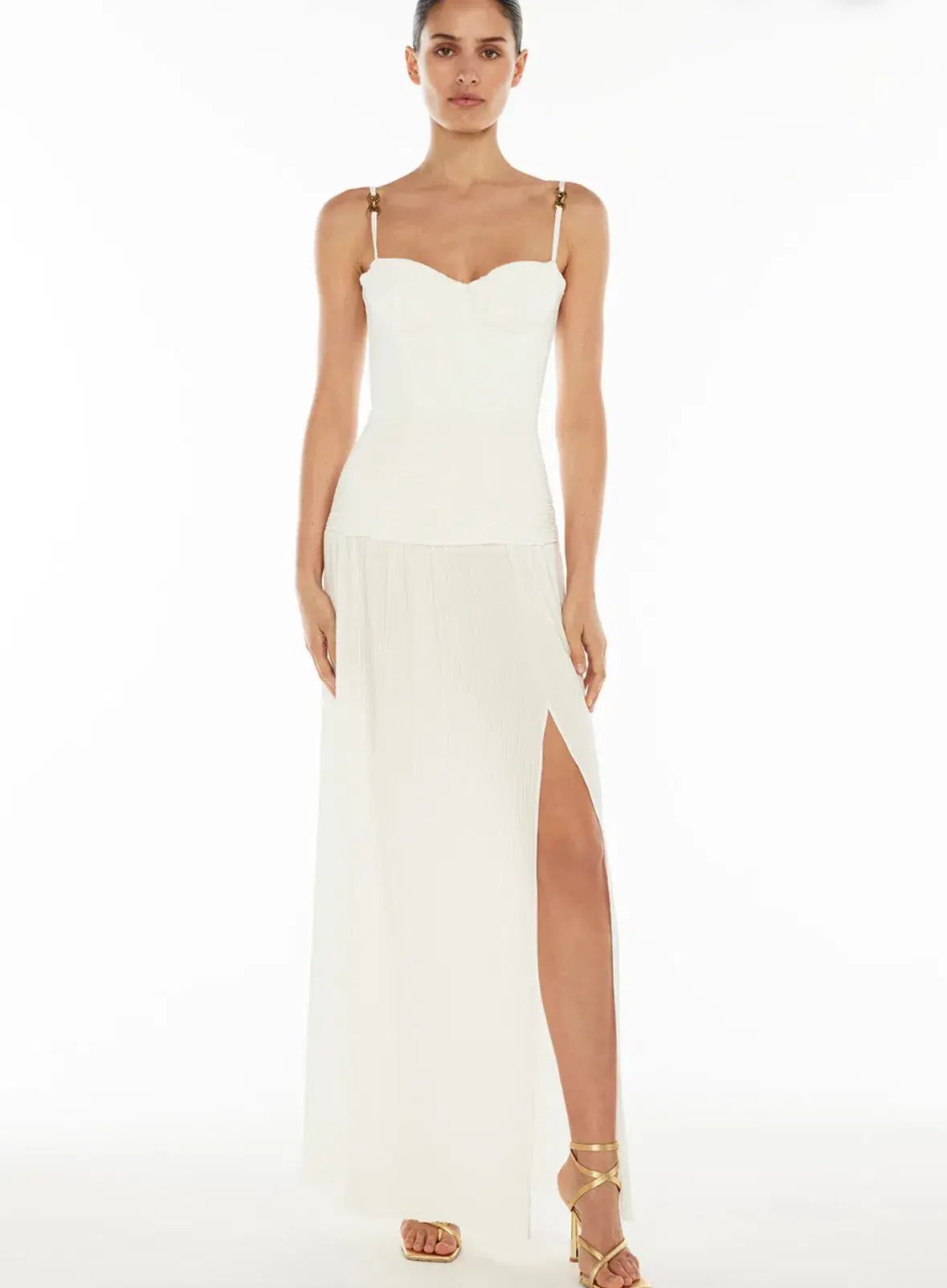 Manning Cartell Double Time Pleat Dress in White | Size S Small AU 8 photo 7