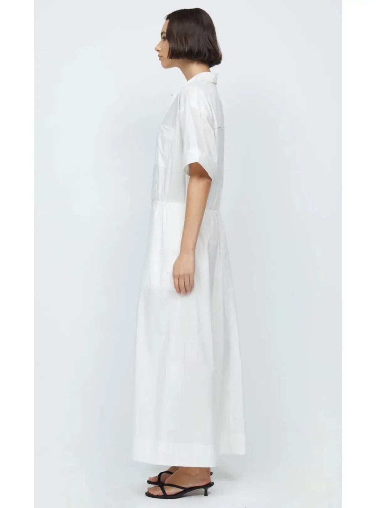 Bec & Bridge Lenna Maxi Shirt Dress Ivory Size AU 10 photo 3