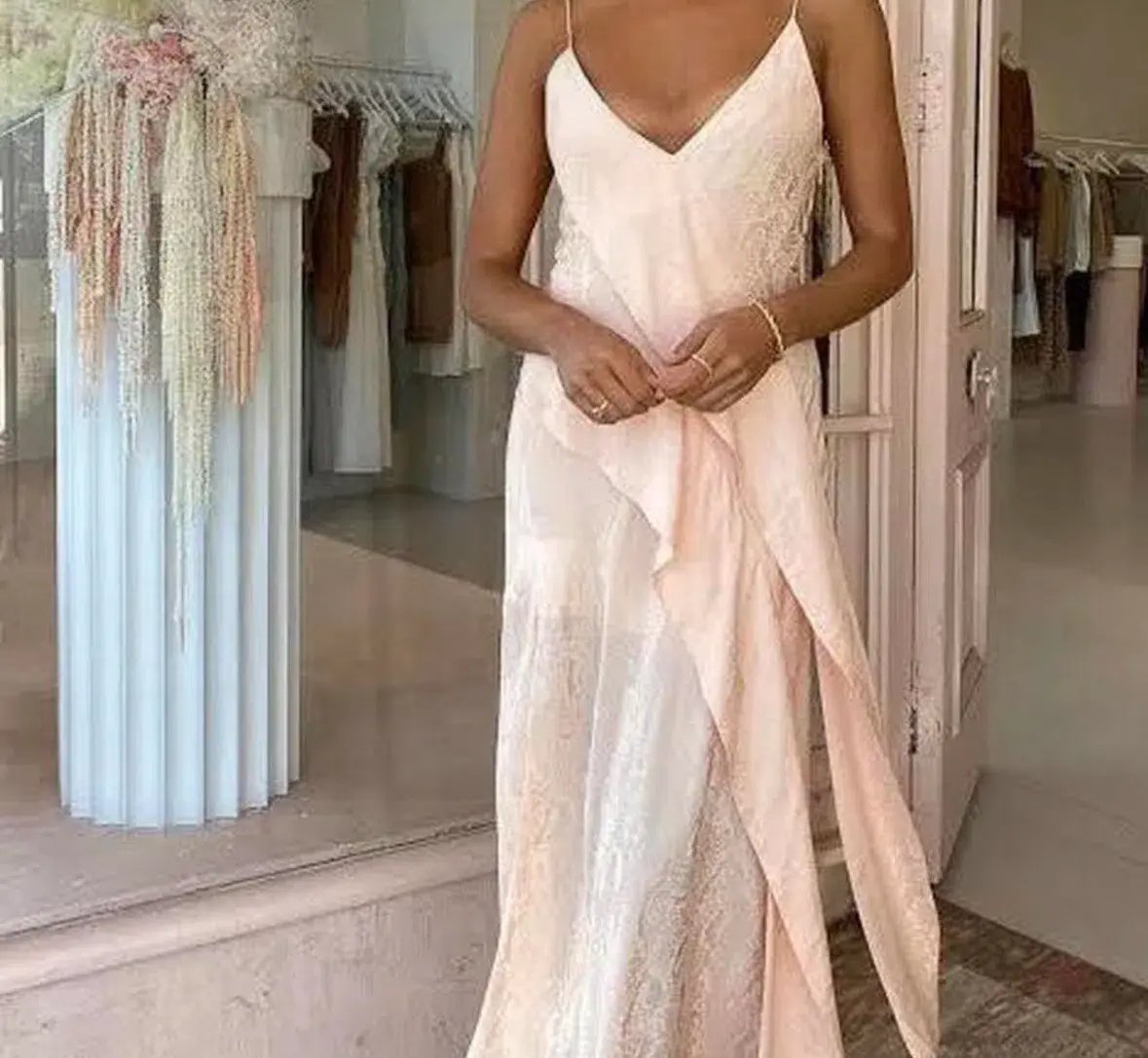 Acler Godwick Slip Dress Peach Orange Size 8 photo 3