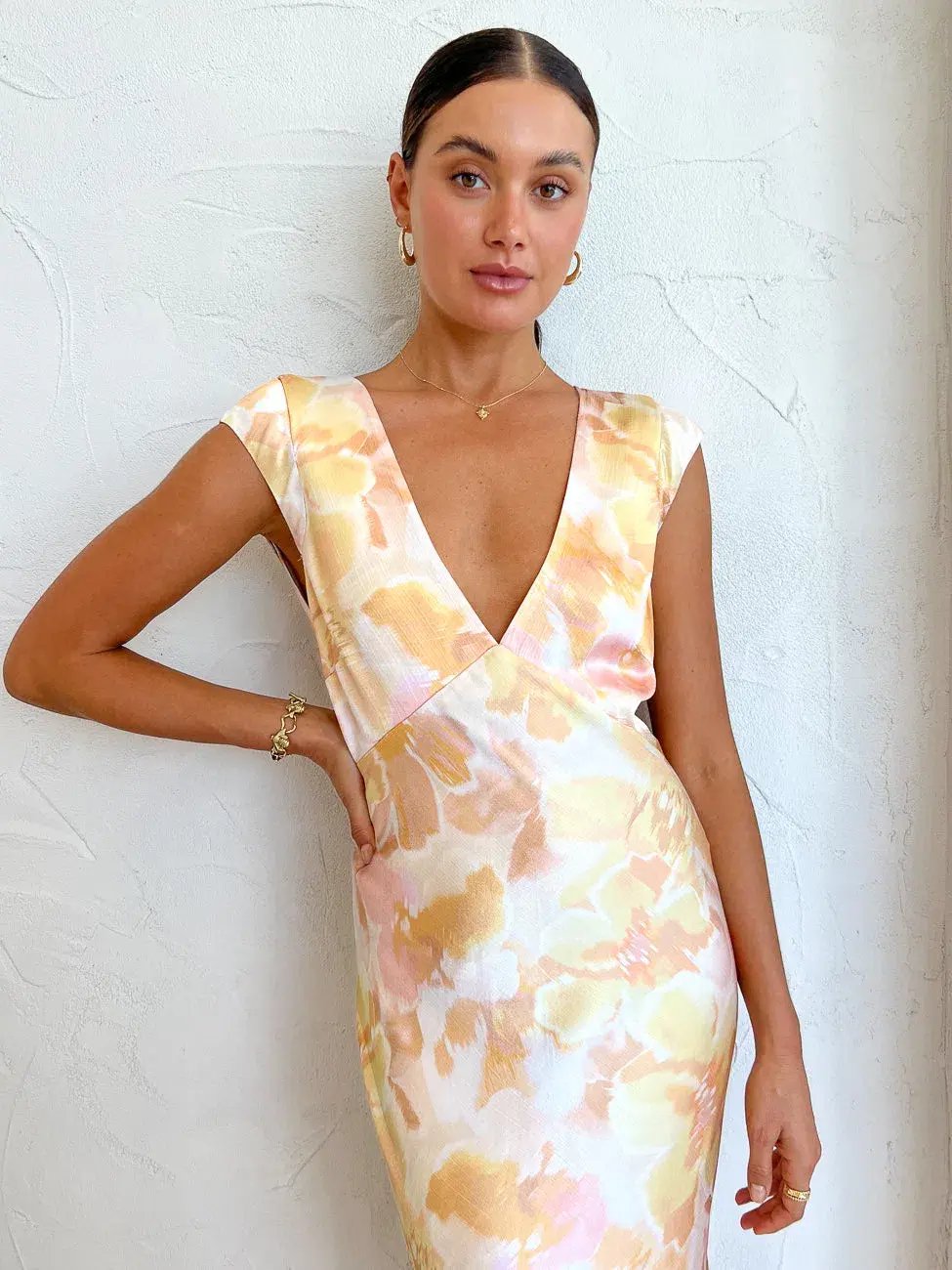 Bec & Bridge Indi V Maxi Dress Print Size 6 photo 3