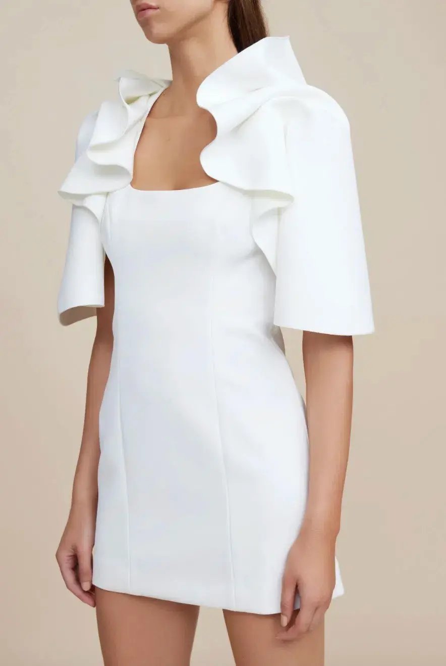 Acler Gwynne Dress in Cream Size AU 8 photo 3