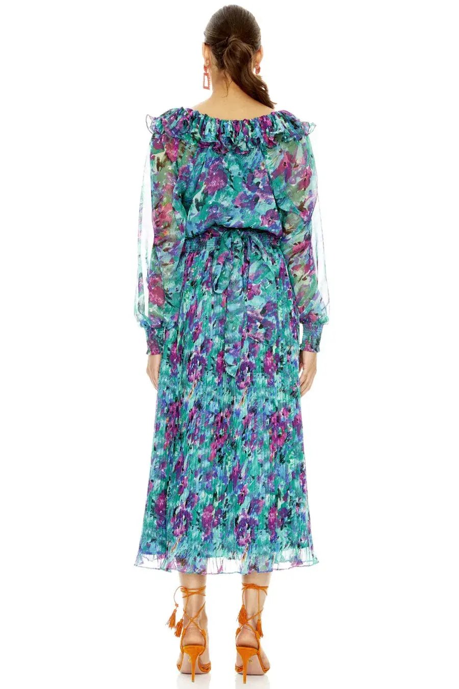 Talulah Barcelona Nights Midi Dress Floral Size M photo 2