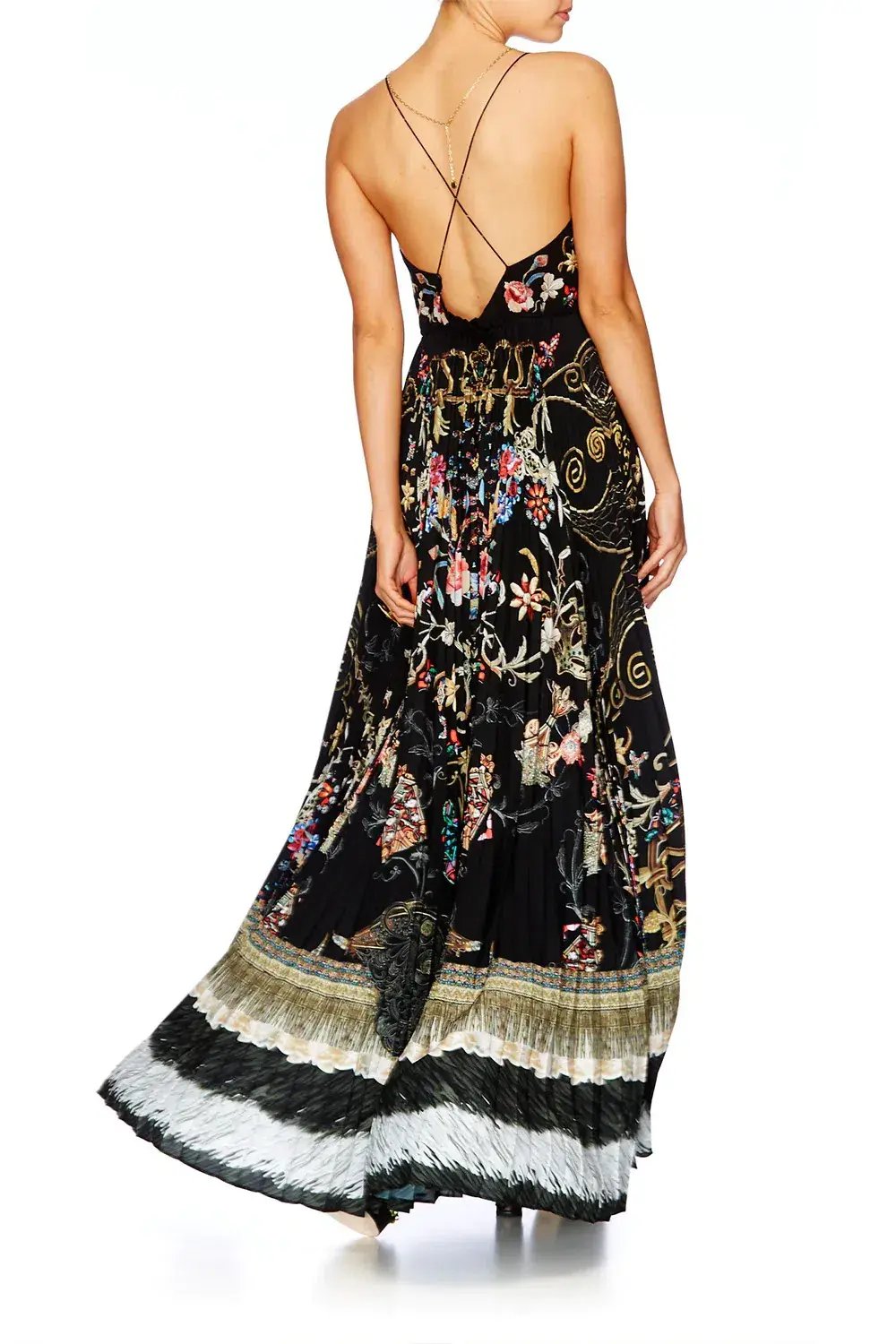 Camilla Dancing in the Dark Pleated Slip Dress Print Size 12 photo 4