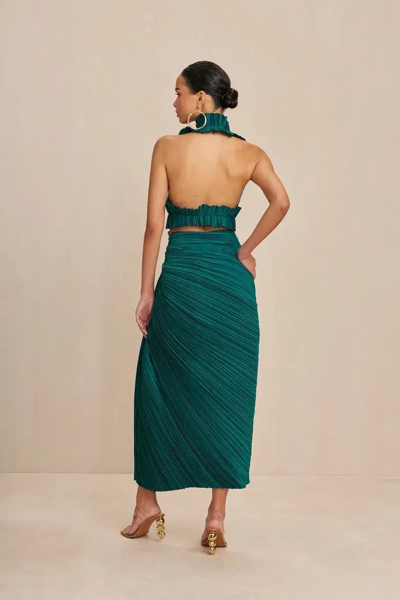 Cult Gaia Adilia Top & Sonoma Skirt Set Green Size S/ Au 8 photo 2