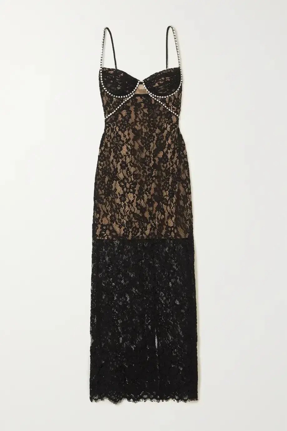 Self Portrait Lace Midi Dress Black Size 8 photo 3