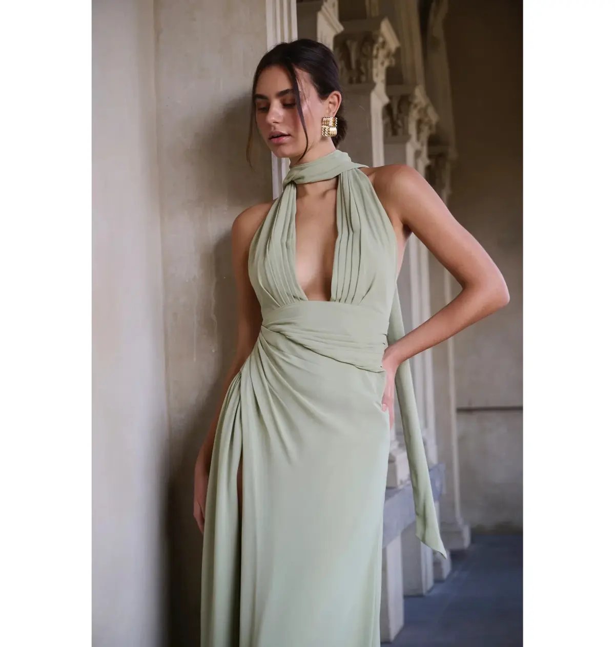 Calia Collection Antonia Dress Sage Size AU 8 photo 3