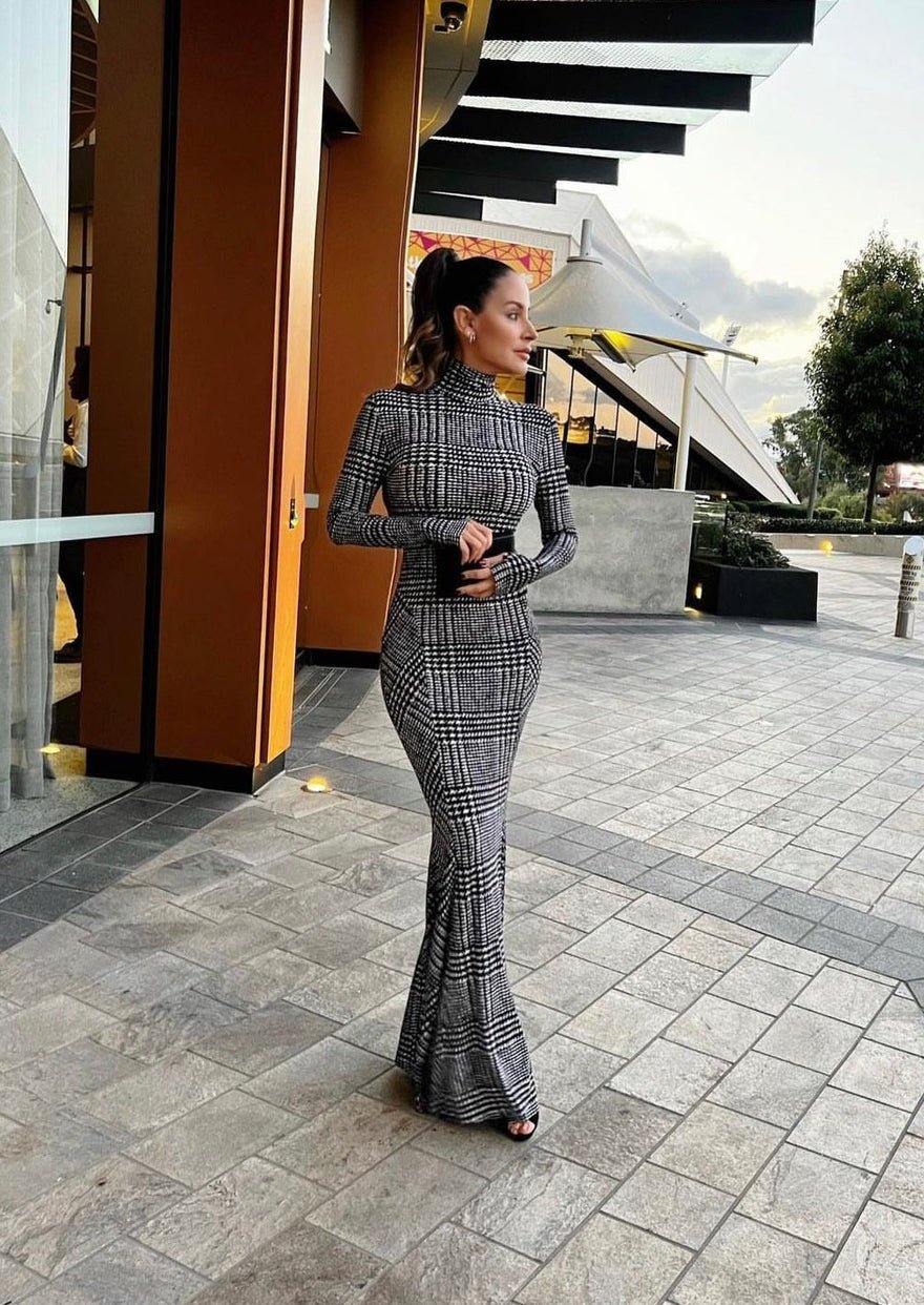 Norma Kamali Long Sleeve Turtle Fishtail Gown photo 3
