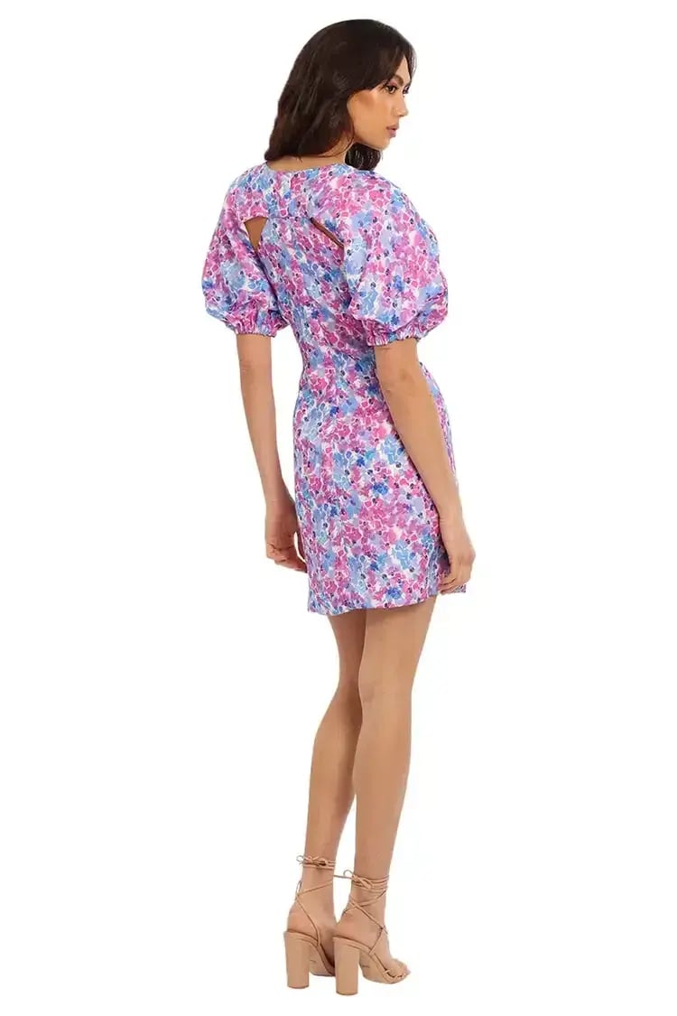 Nicholas Waverly Dress Orchid Multi Print Purple Size 6 photo 3