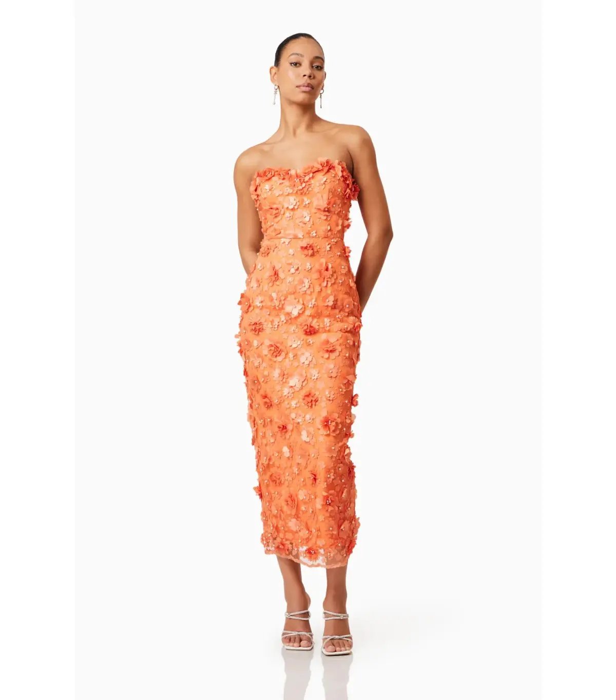 Elliatt Bluebell Midi Dress Orange Size S / AU 8 photo 2