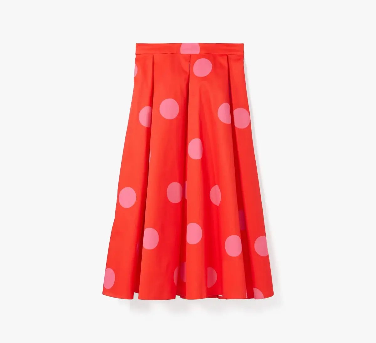 Kate Spade Giant Dot Faille Midi Skirt Orange Print Size 8 US / 12 UK/AU photo 3