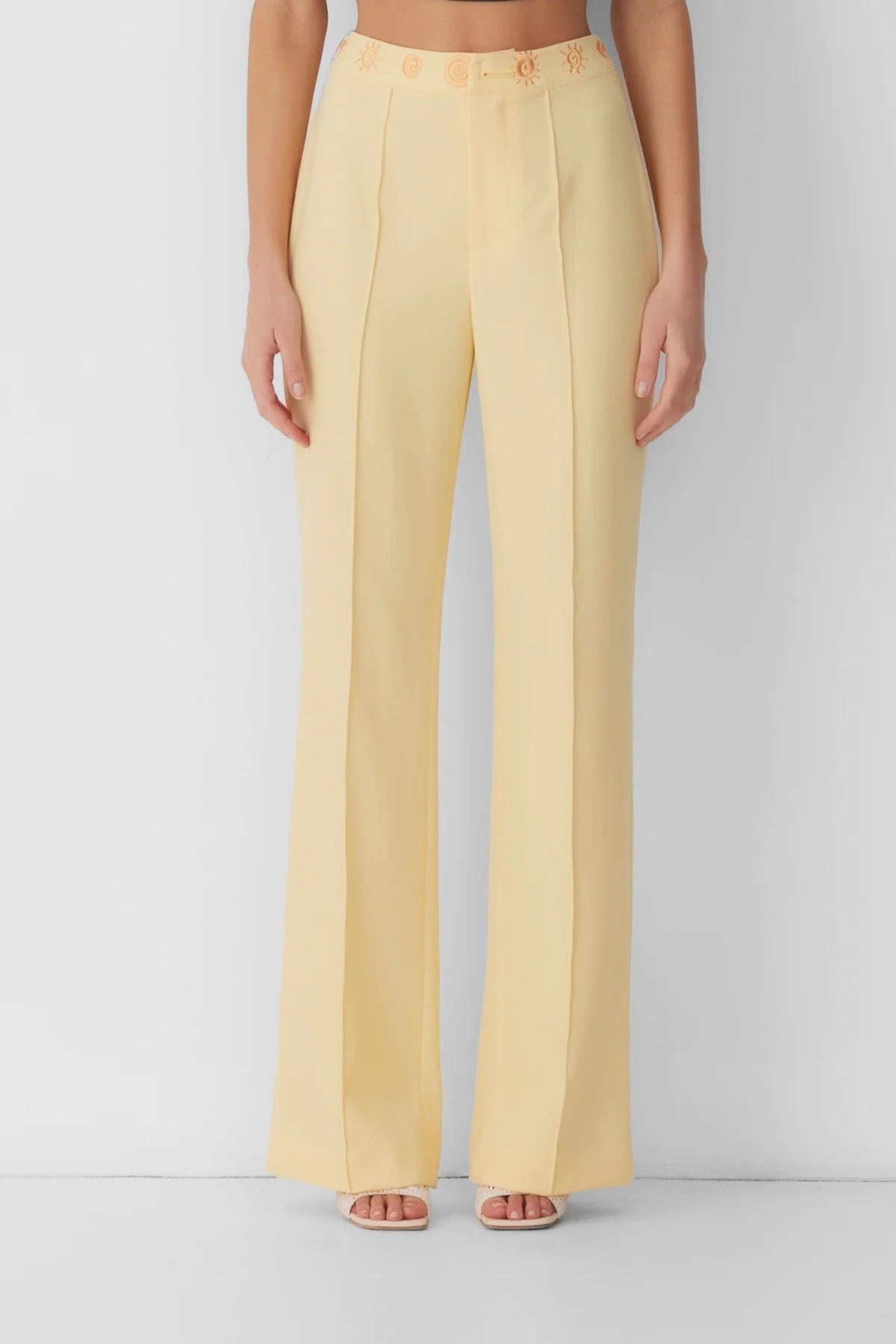 THE WOLF GANG IRIDA BOOTCUT PANTS - BUTTER photo 2
