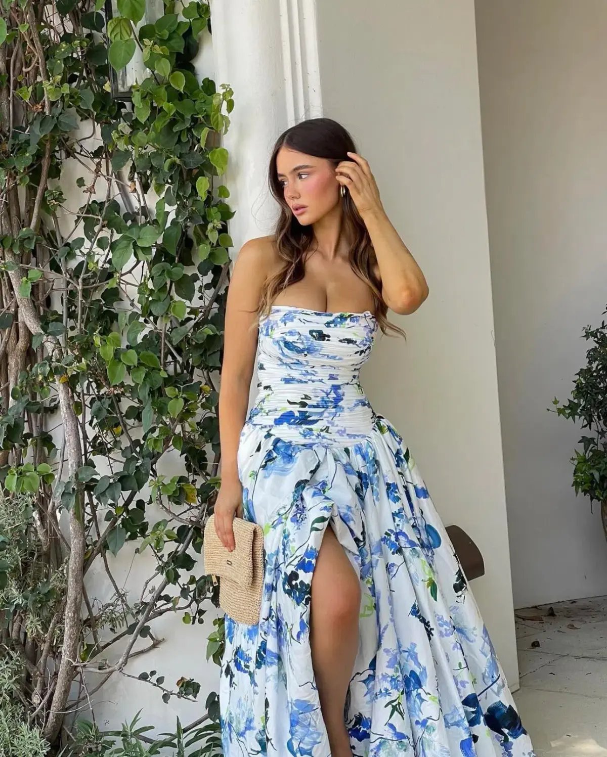 Aje Violette Bubble Hem Maxi Dress Lavenders Of Provence Print Size 6 photo 4