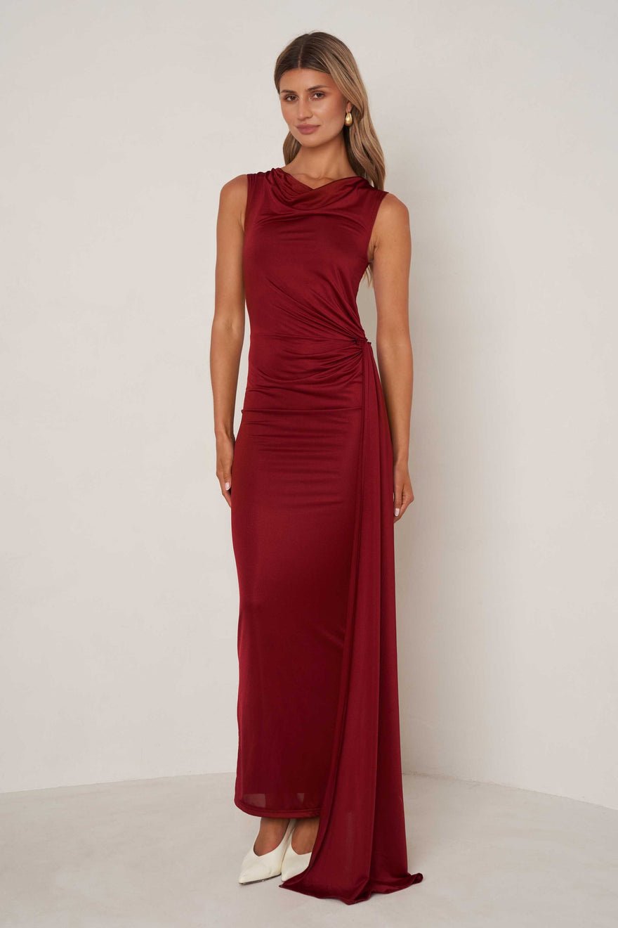 Elle Zeitoune Natalia Dress - Wine photo 3