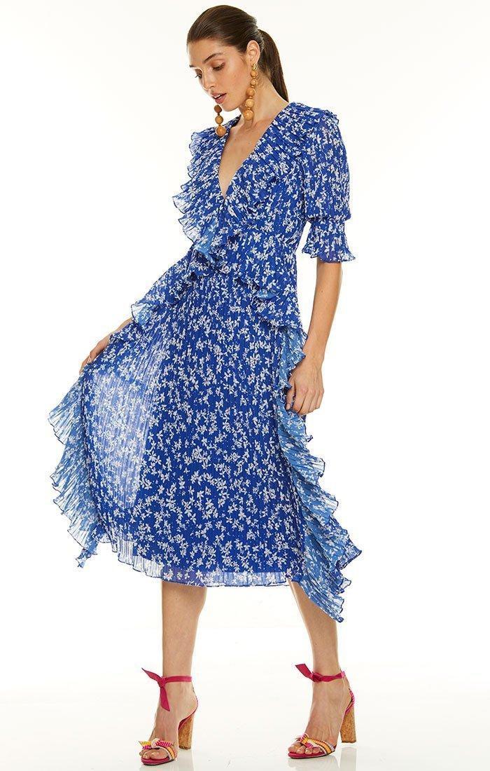 Talulah Mediterranean Minx Midi Dress Blue Size 10 photo 5