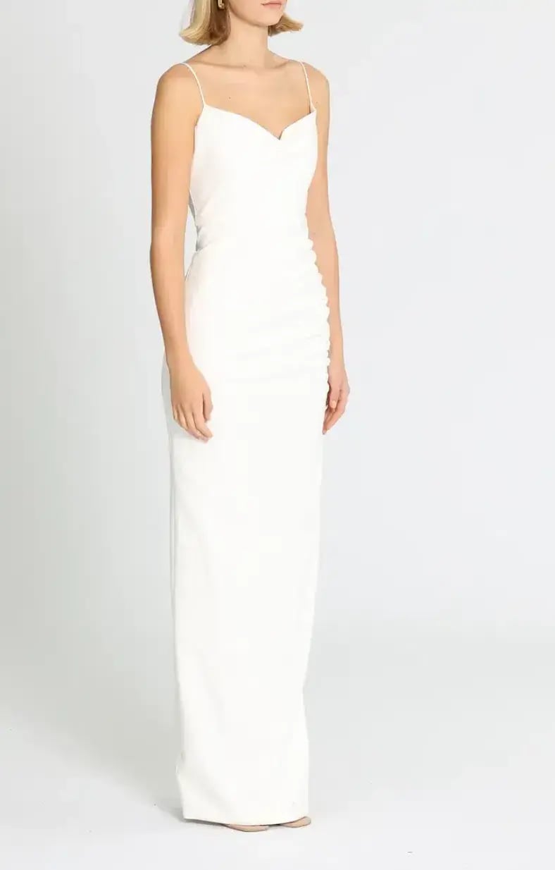 Likely NYC Celida Gown White Size 10 photo 2