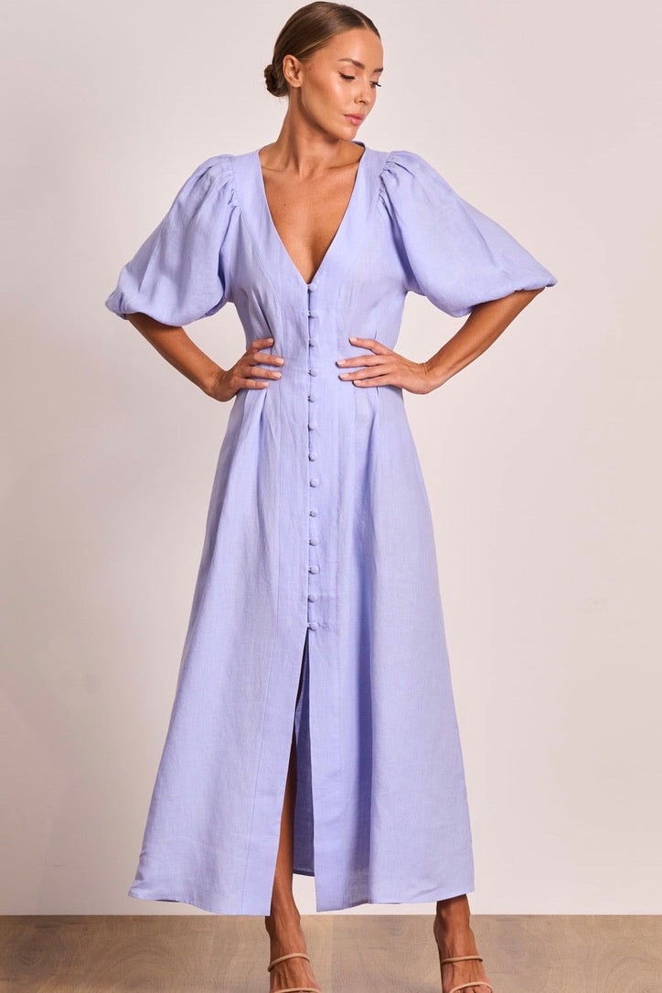 Pasduchas Meadows Button Midi Dress - Jacaranda photo 3