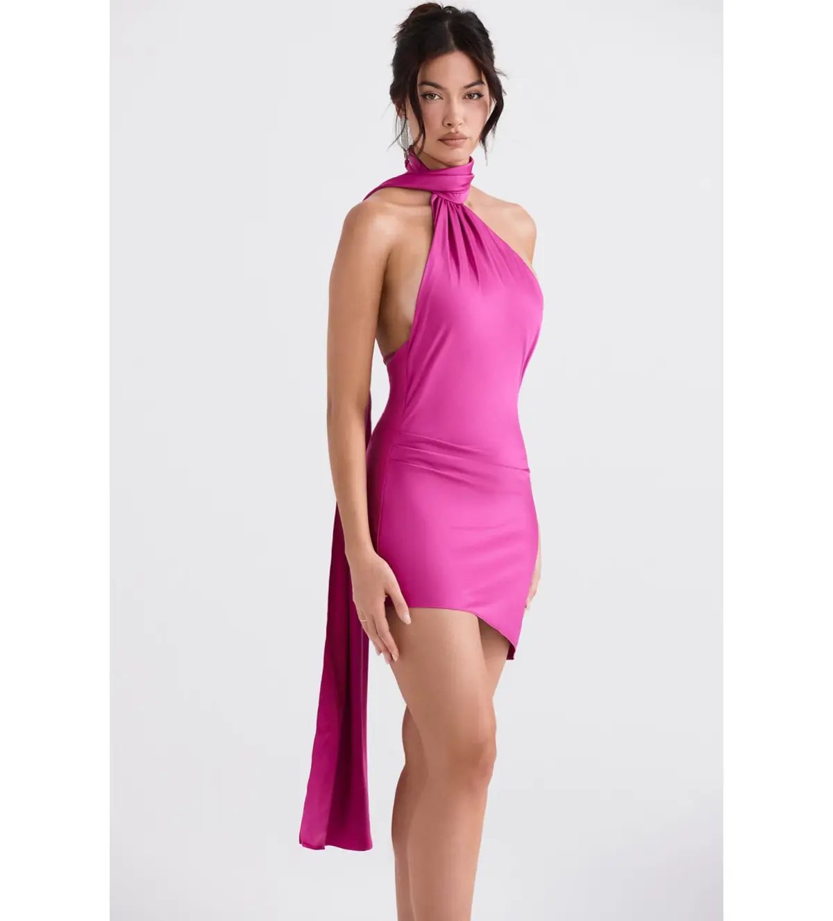 House of CB Aida Mini Dress Pink Size 8 photo 3