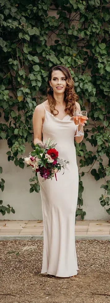 Shona Joy Luxe Bias Cowl Slip Dress Porcelain Size 6 photo 3