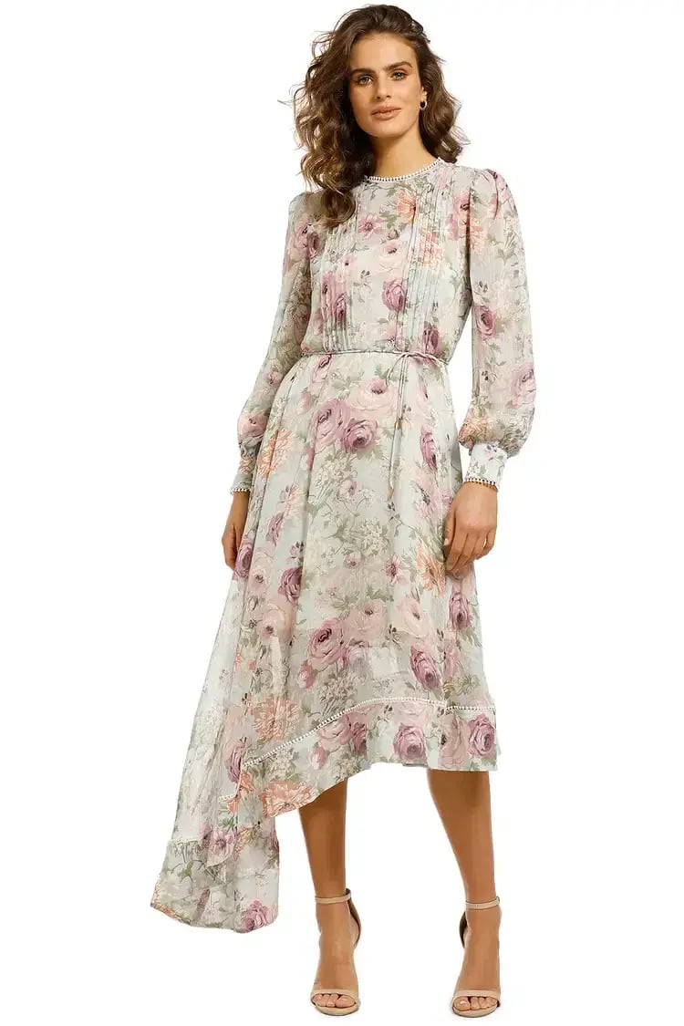 Elliatt Karishma Midi Dress in Multi Floral Size 12 photo 2