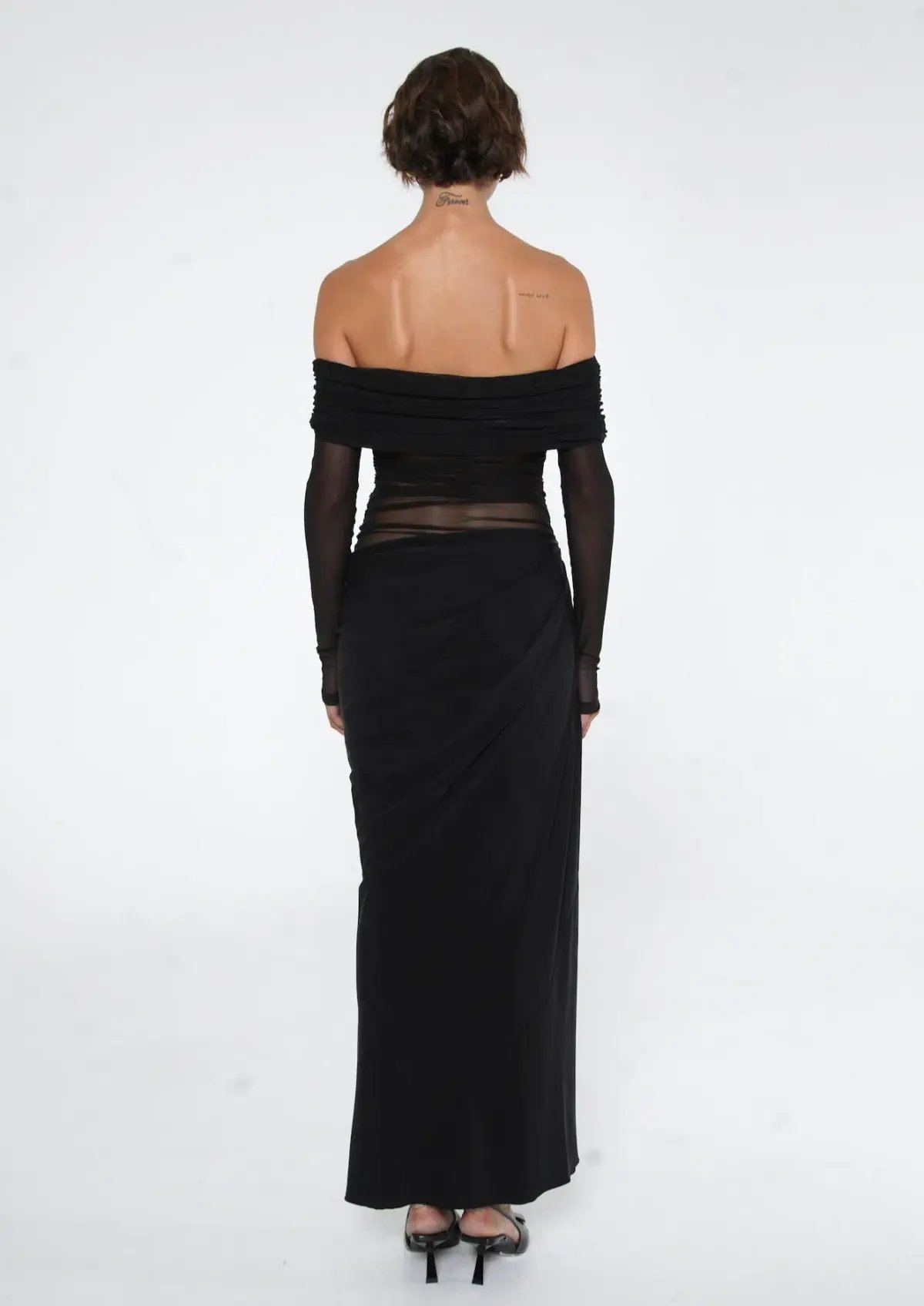 Benni Yasmin Off Shoulder Maxi Dress Black Size AU 10 photo 2