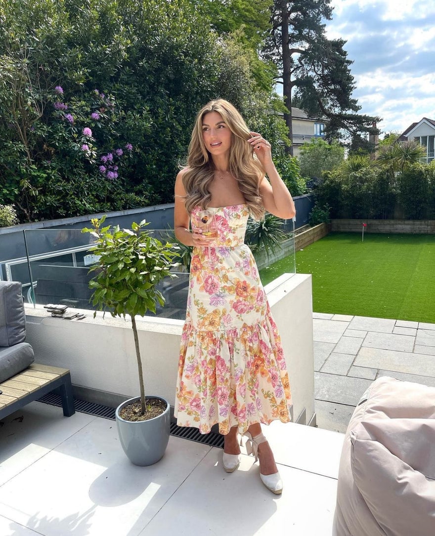 House of CB Elia Ivory Floral Midi Sundress photo 2