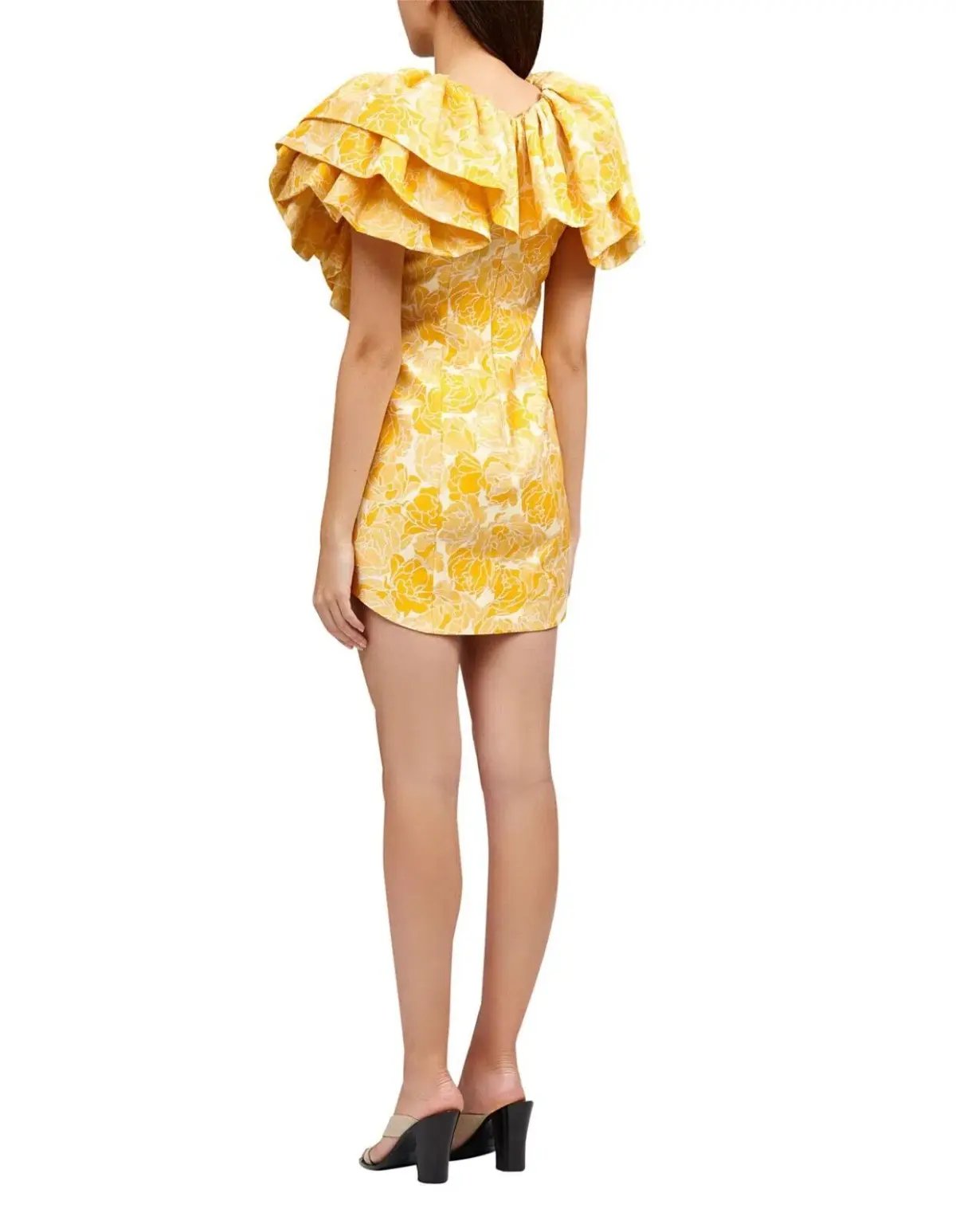 Acler Beston Mini Dress Yellow Size 8 photo 4