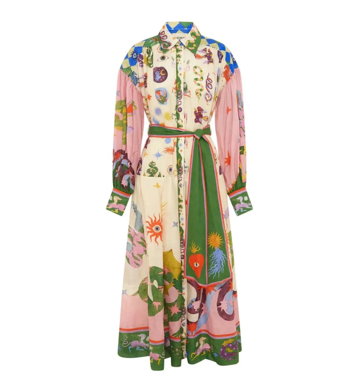 Alemais Seekers Shirtdress In Multi Size 10 photo 3