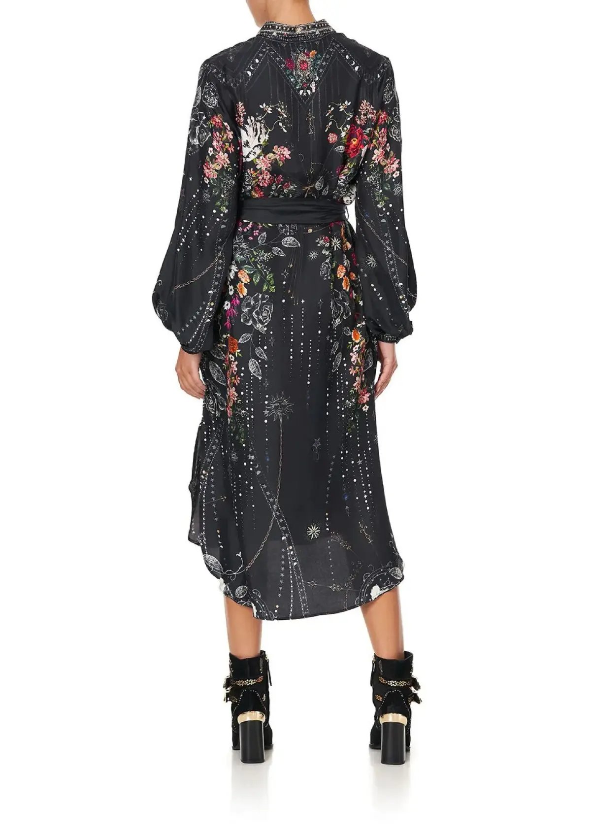 Camilla To The Gypsy High Low Midi Shirt Multi Size M/Au 12 photo 2