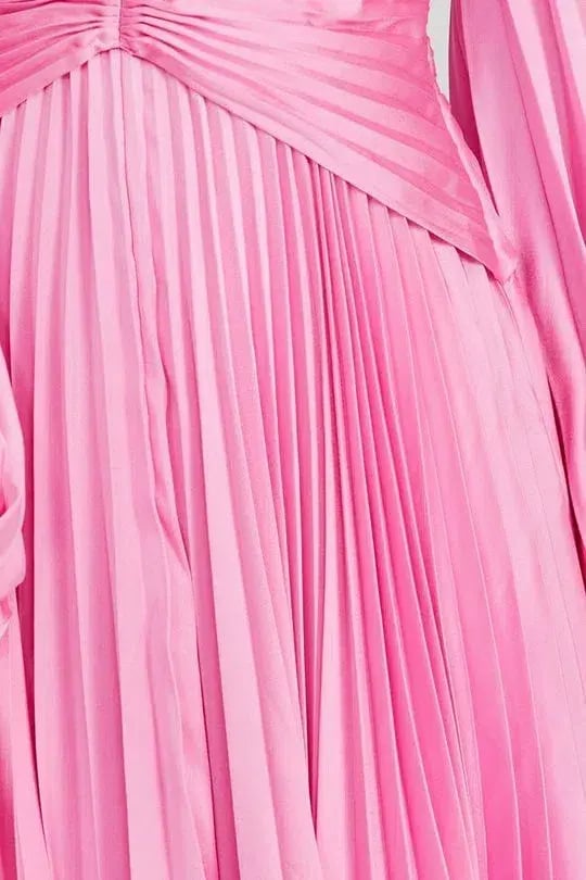 Acler Palms Pleat Dress Confetti Pink Size 8 photo 4