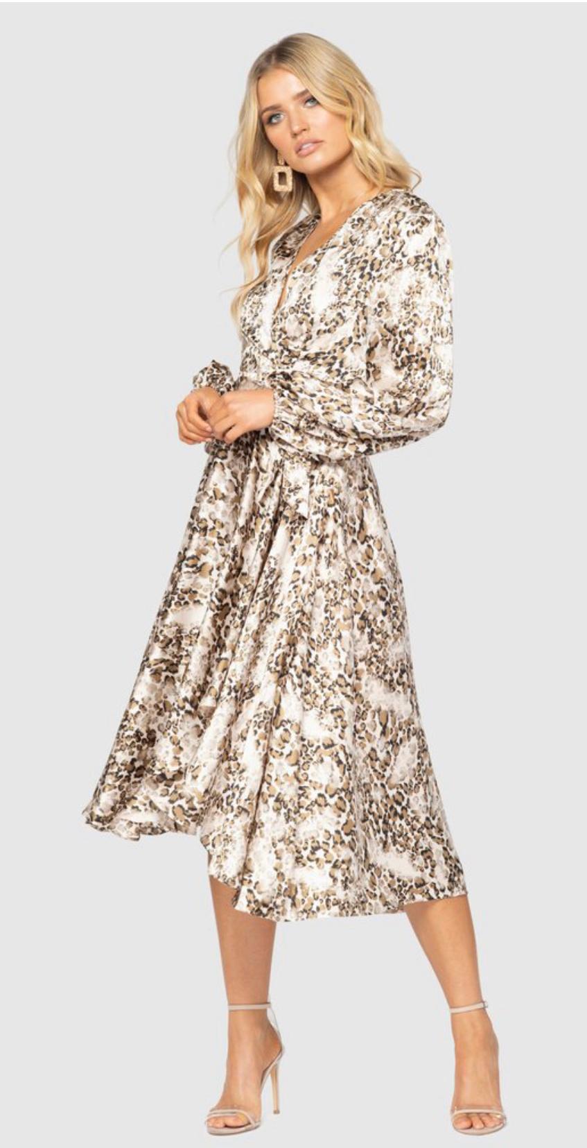 Pilgrim Tony Dress Leopard Print Size 10 photo 3