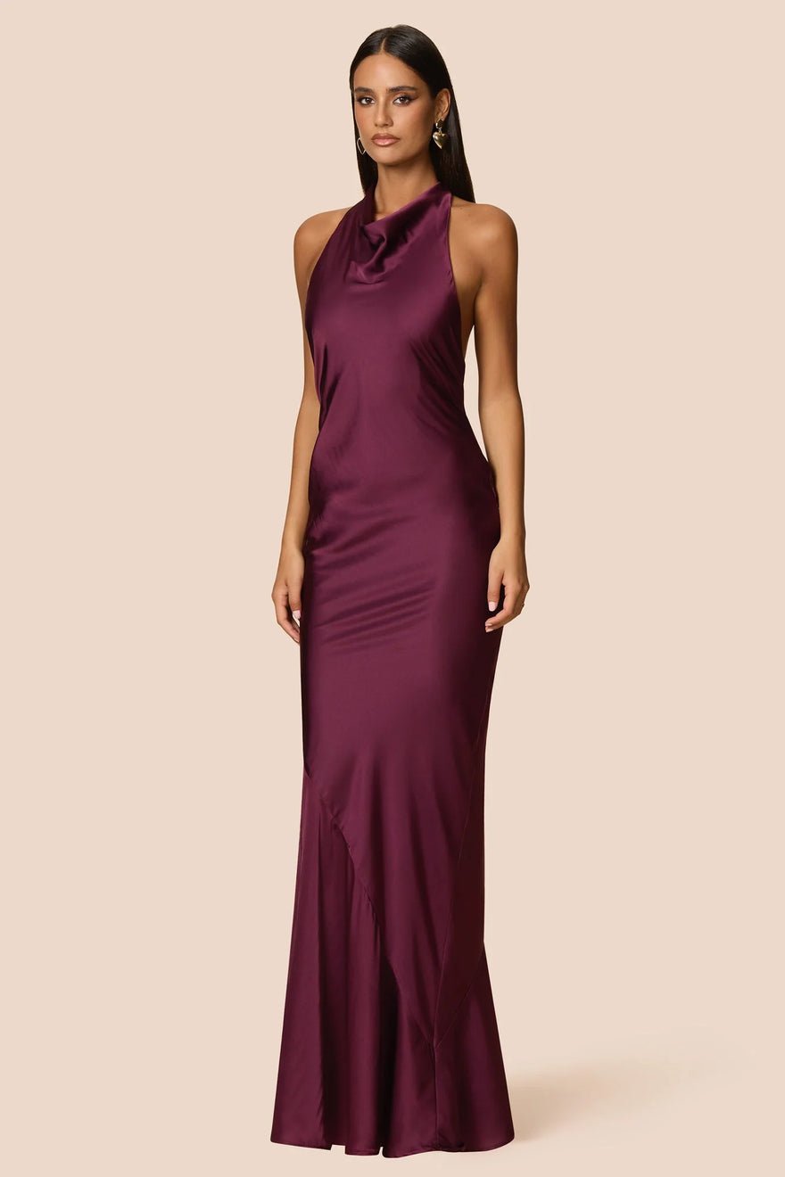 Nookie Penelope Halter Gown - Mulberry photo 2