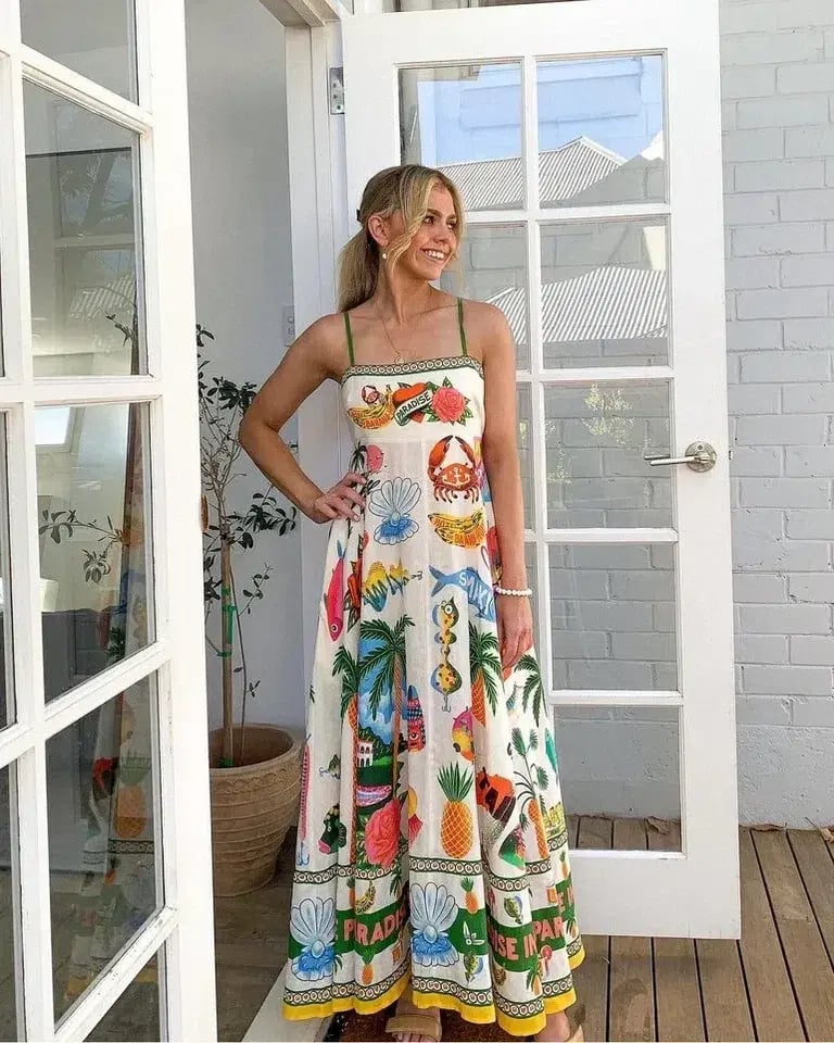 Alemais Paradiso Midi Sundress Multi Size AU 12 photo 5