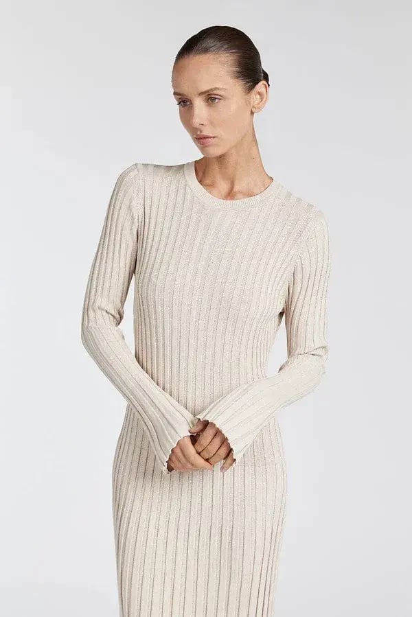 Ada Srone Long Sleeve Midi Dress Size 10 photo 2