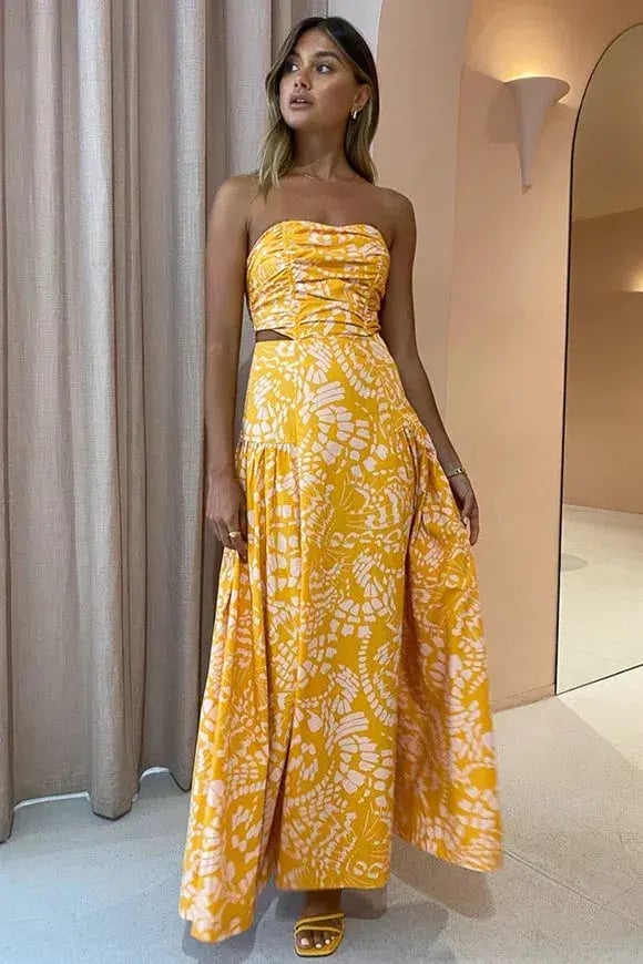 Mon Renn Monarch Maxi Dress Orange Size 8 photo 2
