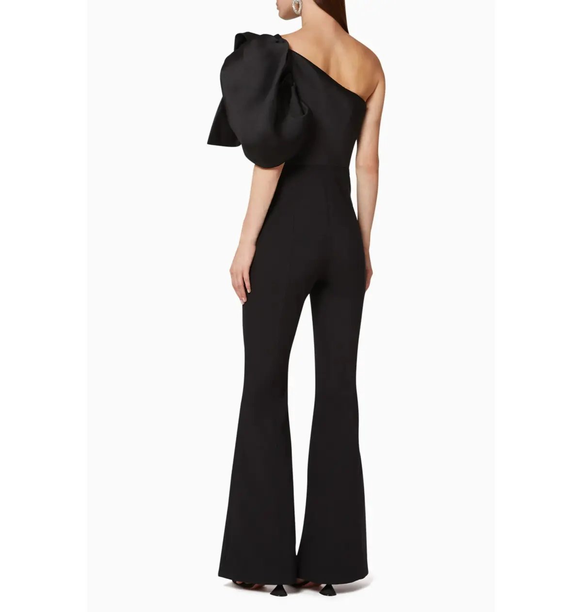 Solace London Laney Statement Sleeve Jumpsuit Black Size AU 10 photo 2