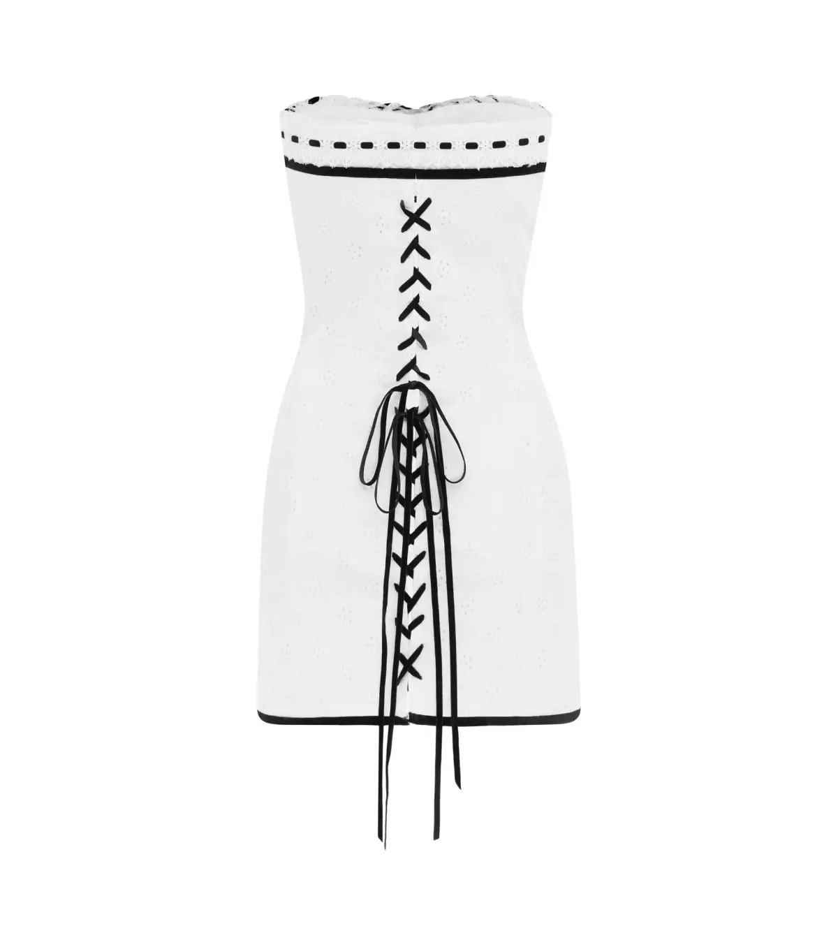 With Jean Sabrin Dress White Embroidery Size 8 photo 2