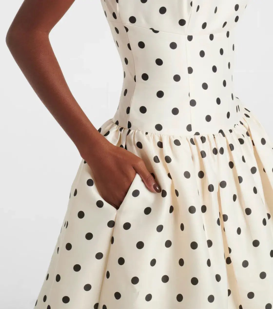 Self Portrait Polka-dot Taffetta Corset Dress Size 12 photo 3