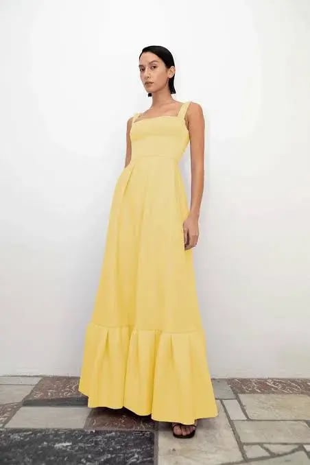 Rachel Gilbert Cora Gown in Yellow Size AU 8 photo 4