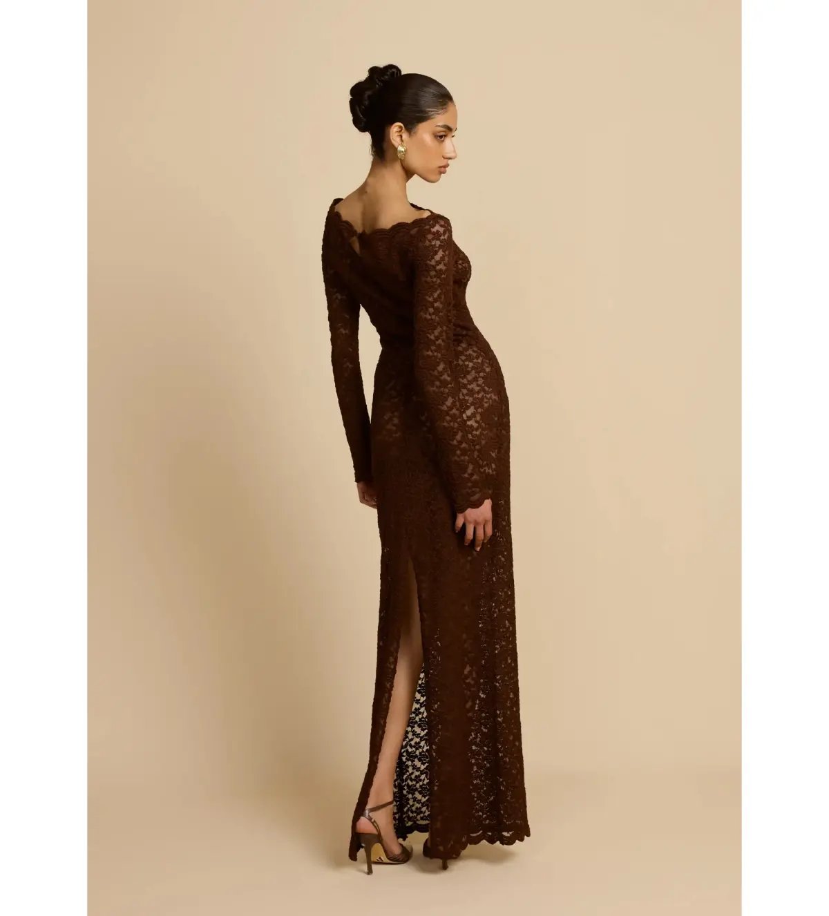 Arcina Ori Monet Maxi Dress in Brown Size 12 photo 3