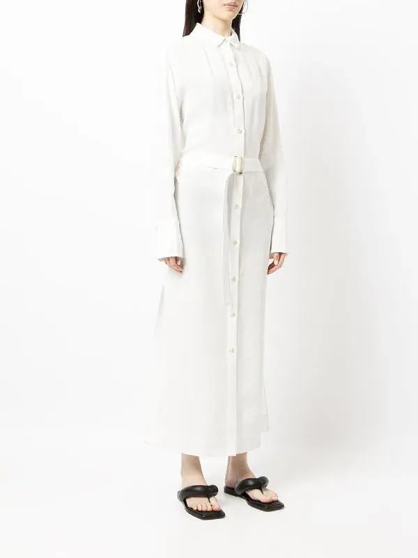Sir The Label Clemence Shirt Dress in Ivory White Size 1 photo 2