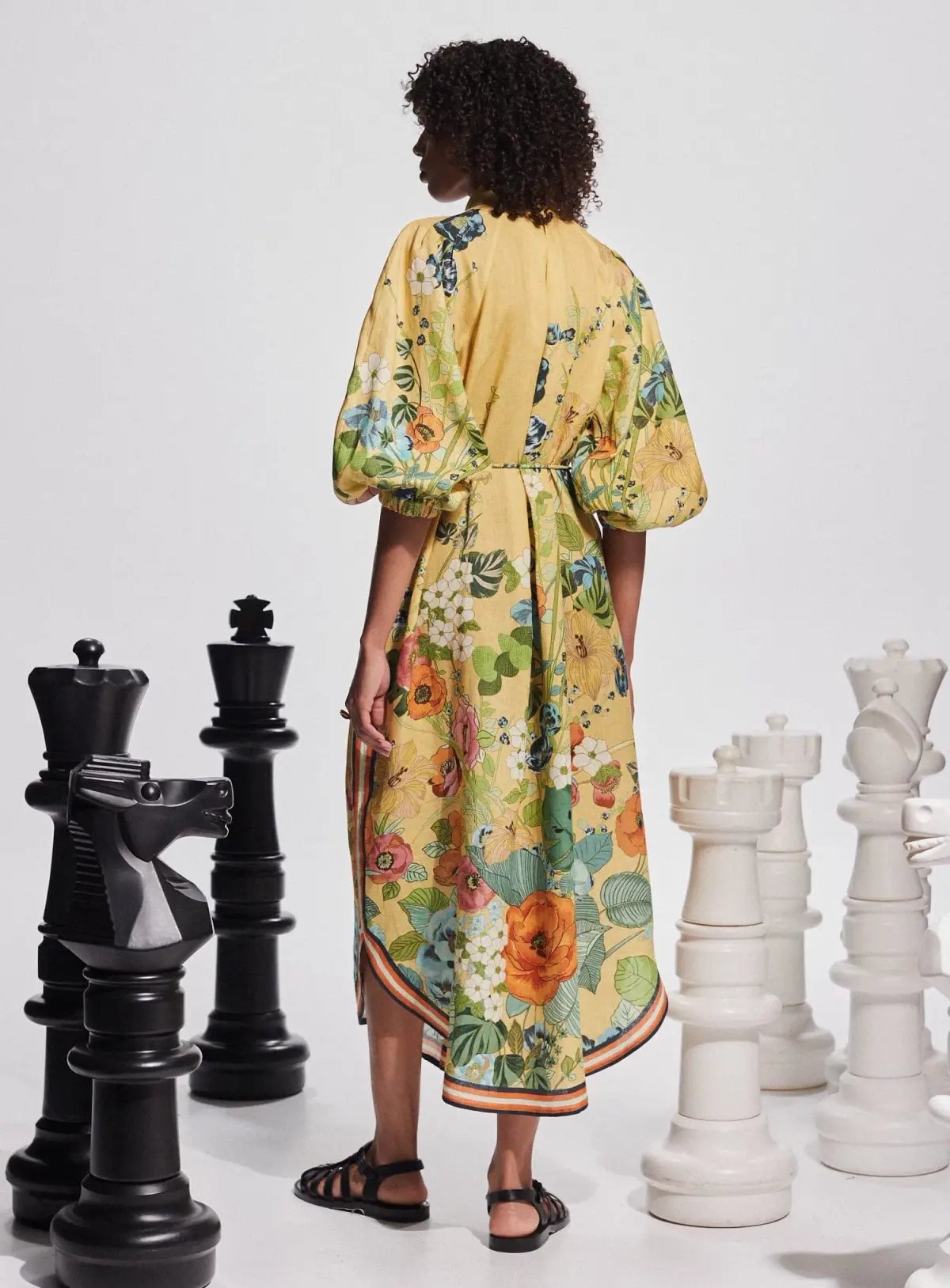 Alemais Cresida Shirtdress Yellow Floral Size AU 16 photo 2