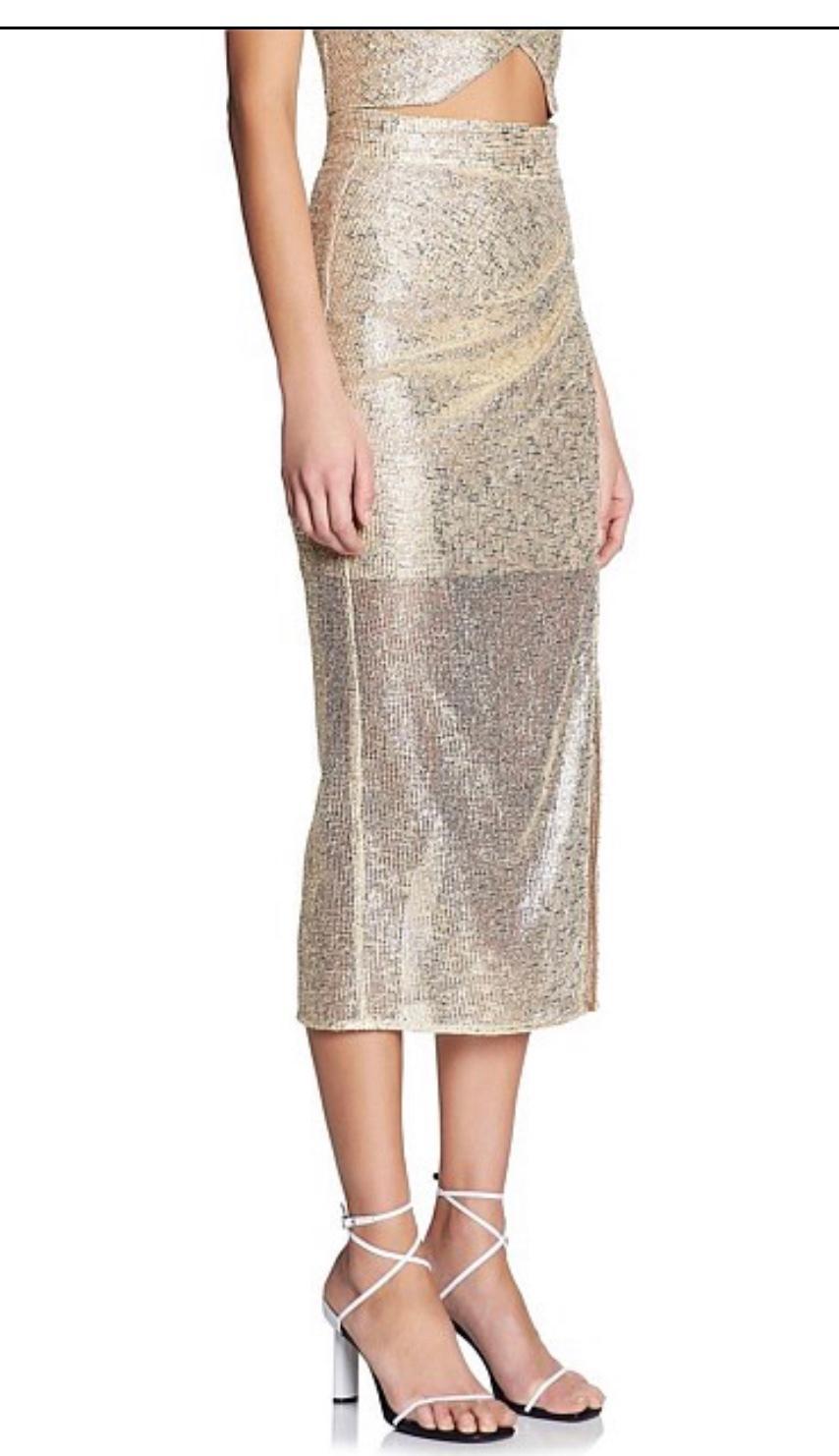 Manning Cartell flash bulb top and skirt set metallic size 8 photo 4