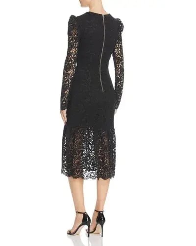 Rebecca Vallance Le Saint Ruched Lace Dress Black Size 6 photo 2