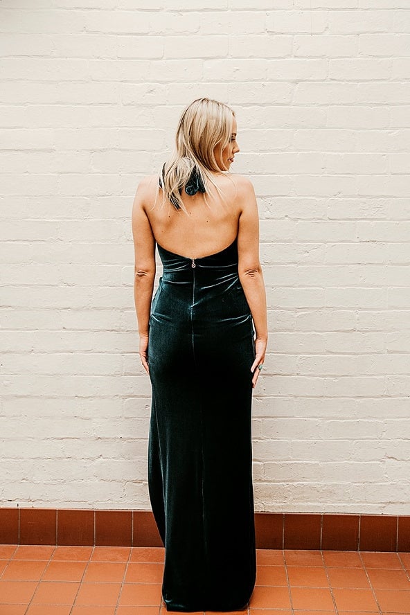 Nookie Vixen Velvet Gown, Teal photo 3